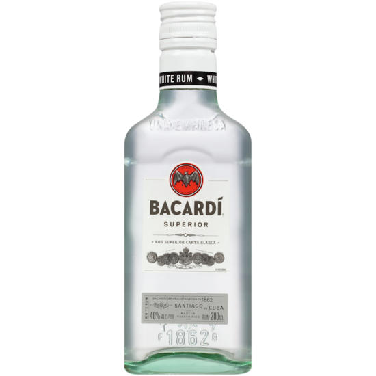Bacardi White Rum Quarter Bottle 20cl
